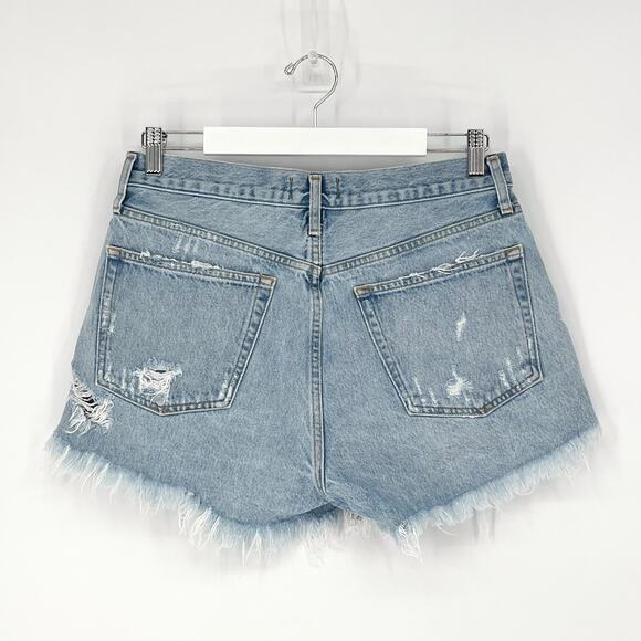 AGOLDE Parker High Rise Cutoff Denim Shorts Swapmeet Distressed Size 29 - Picture 7 of 7
